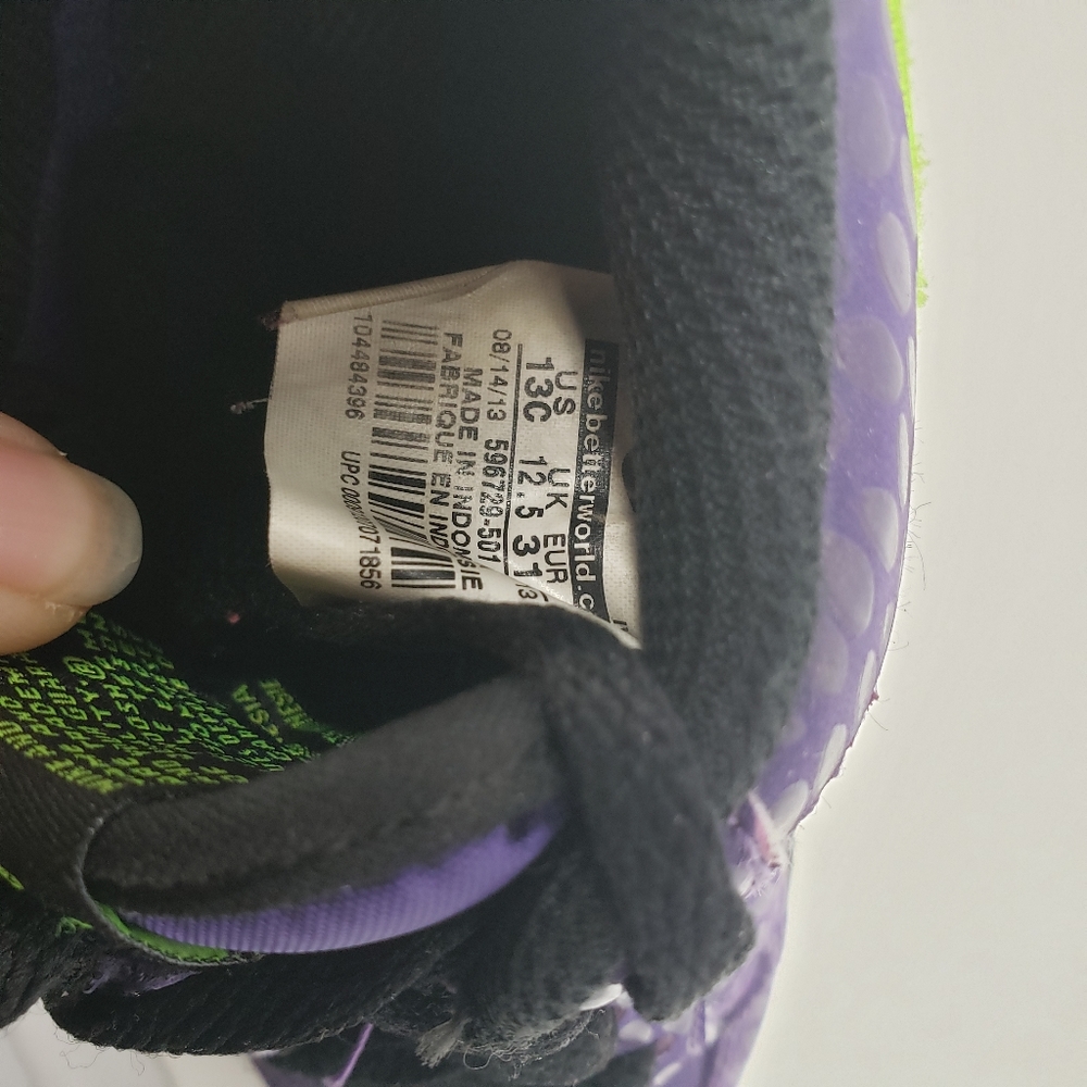Nike Air Force 1 Court Purple Volt Sneakers 13 - Picture 3 of 10
